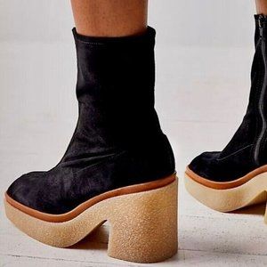 NEW Free People Gigi Ankle Boot in Black Size 6